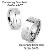 Edelstahl Partnerringe "LOVE"