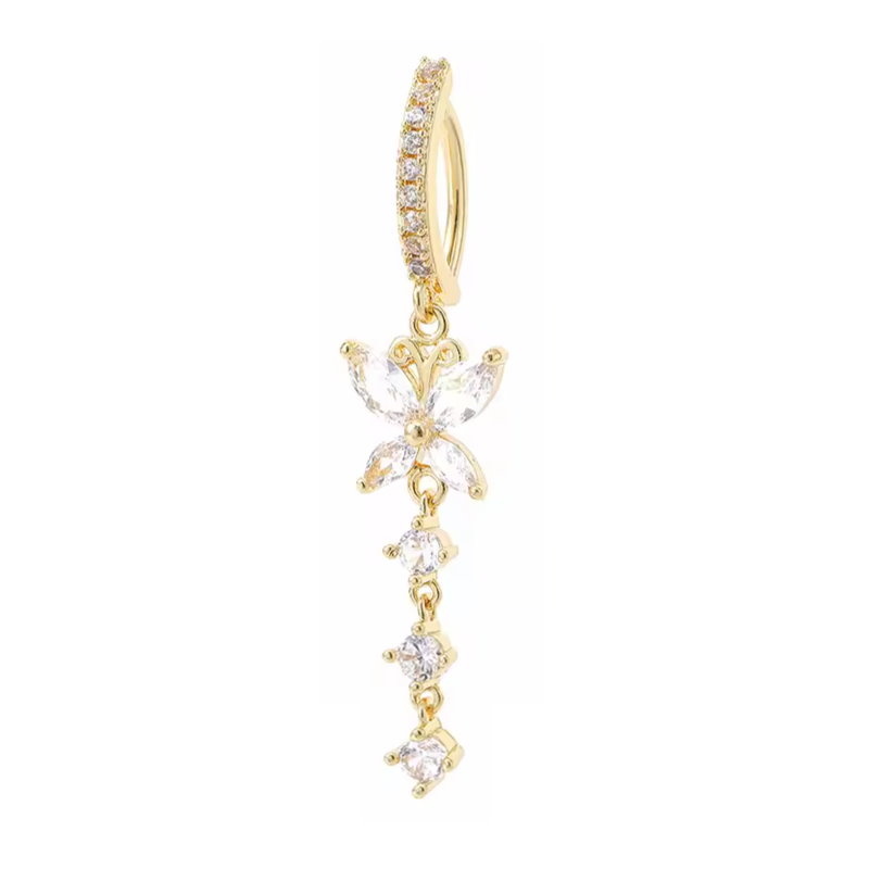 Bauchnabelpiercing Clicker mit Steinchen