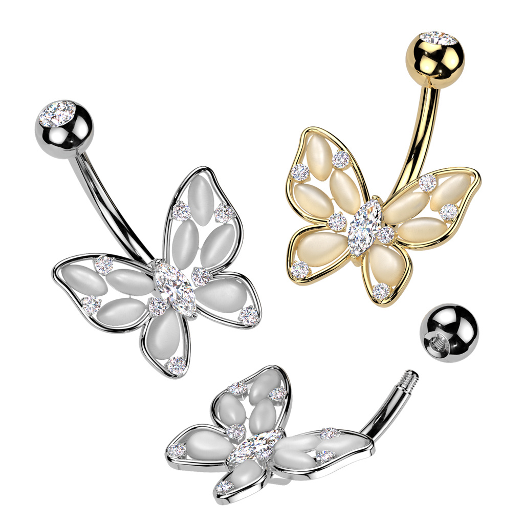 Schmetterling Bauchnabelpiercing
