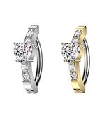 Bauchnabelpiercing Clicker mit Kristall