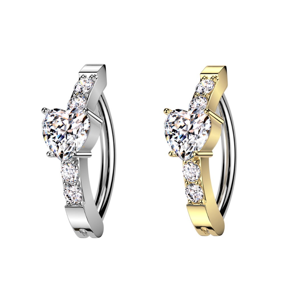 Bauchnabelpiercing Clicker mit Kristall