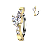 Bauchnabelpiercing Clicker mit Kristall