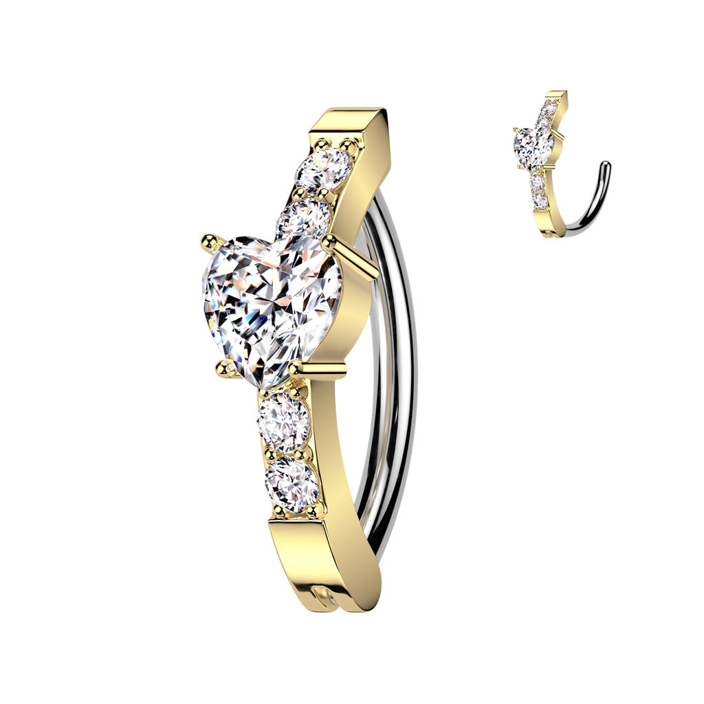 Bauchnabelpiercing Clicker mit Kristall