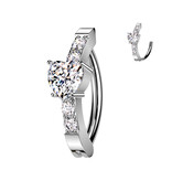 Bauchnabelpiercing Clicker mit Kristall