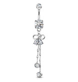 Elegantes Bauchnabelpiercing mit Schleife – Chirurgenstahl