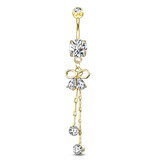 Elegantes Bauchnabelpiercing mit Schleife – Chirurgenstahl