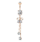 Elegantes Bauchnabelpiercing mit Schleife – Chirurgenstahl