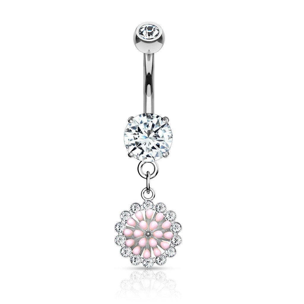 Bauchnabelpiercing Blume