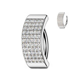 Bauchnabel Clicker Piercing mit Kristallsteinchen