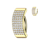Bauchnabel Clicker Piercing mit Kristallsteinchen