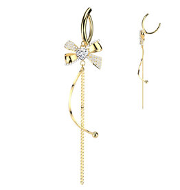 Bauchnabelclicker Schleife Gold