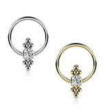 Piercing Ohr mit Kristall
