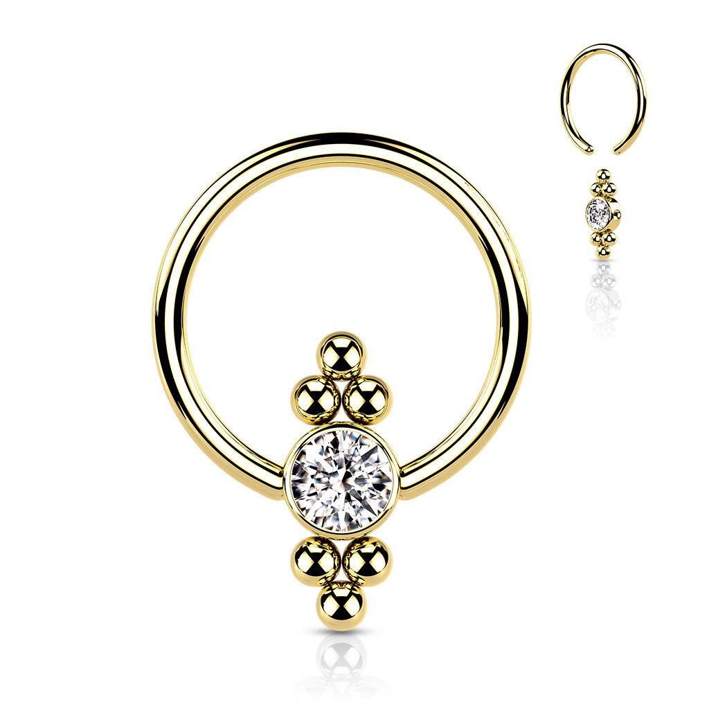 Piercing Ohr mit Kristall