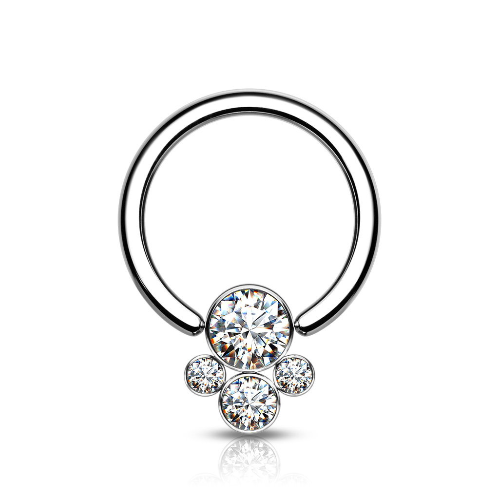 Septum Piercing Titan – Eleganter Ring mit Kristallen