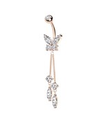 Bauchnabelpiercing Schmetterling – Roségold PVD