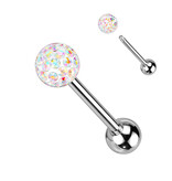 Zungenpiercing mit 6 mm Epoxy-Kugel – 12–22 mm