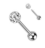 Zungenpiercing mit 6 mm Epoxy-Kugel – 12–22 mm