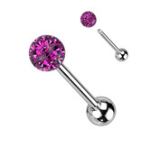 Zungenpiercing mit 6 mm Epoxy-Kugel – 12–22 mm