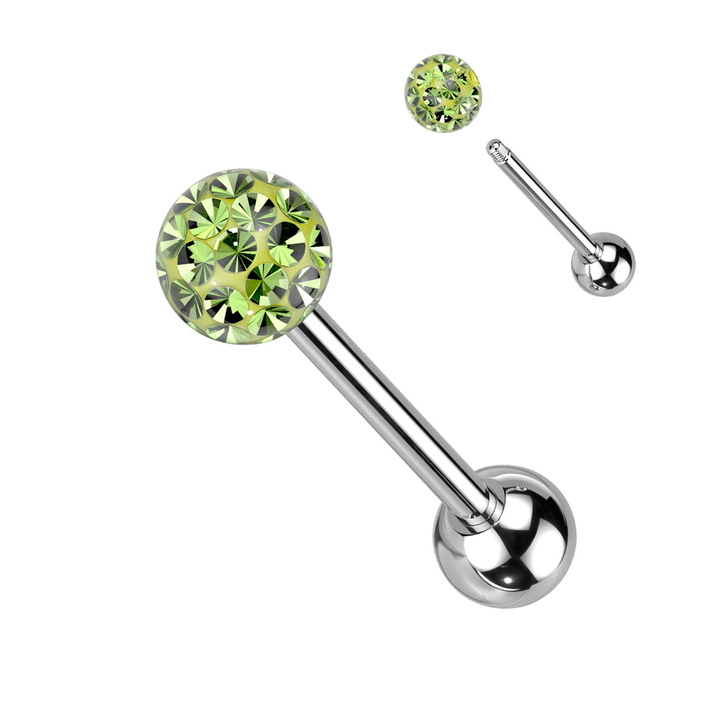 Zungenpiercing mit 6 mm Epoxy-Kugel – 12–22 mm