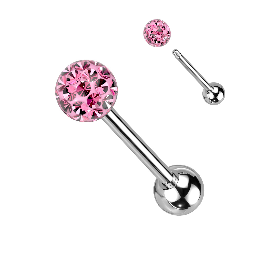 Zungenpiercing mit 6 mm Epoxy-Kugel – 12–22 mm