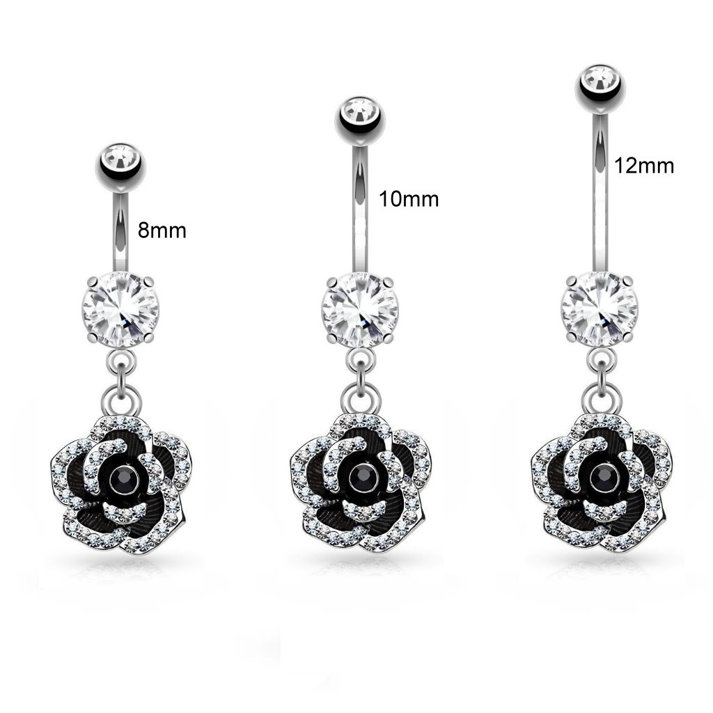 8 mm Bauchnabelpiercing Anhänger Blume