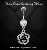 8 mm Bauchnabelpiercing Anhänger Blume