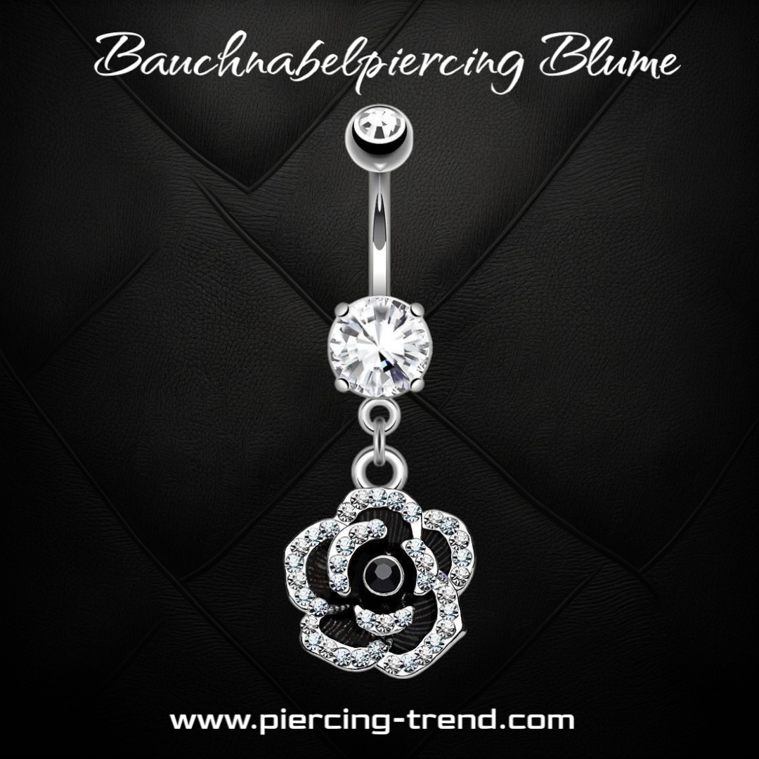 8 mm Bauchnabelpiercing Anhänger Blume
