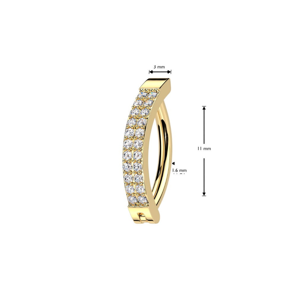 Goldfarbiges Bauchnabelpiercing Clicker