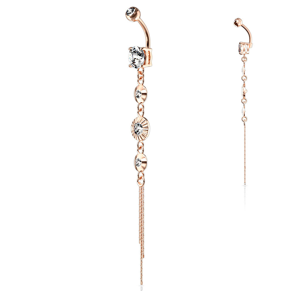 Rosé Bauchnabelpiercing