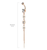 Rosé Bauchnabelpiercing mit Anhänger