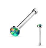 Gerader Nasenstecker mit synthetischem Opal