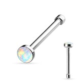 Gerader Nasenstecker mit synthetischem Opal