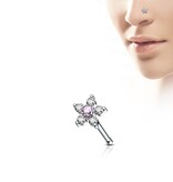 Nasenstecker Blume mit Zirkonia - 7 Farben