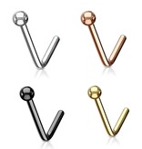 Nasenstecker L-Form aus Chirurgenstahl