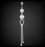 Bauchnabelpiercing mit 51 mm langem Zirkonia-Anhänger