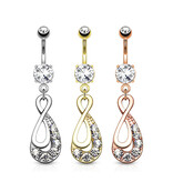 Bauchnabelpiercing Infinity - 3 Farben wählbar
