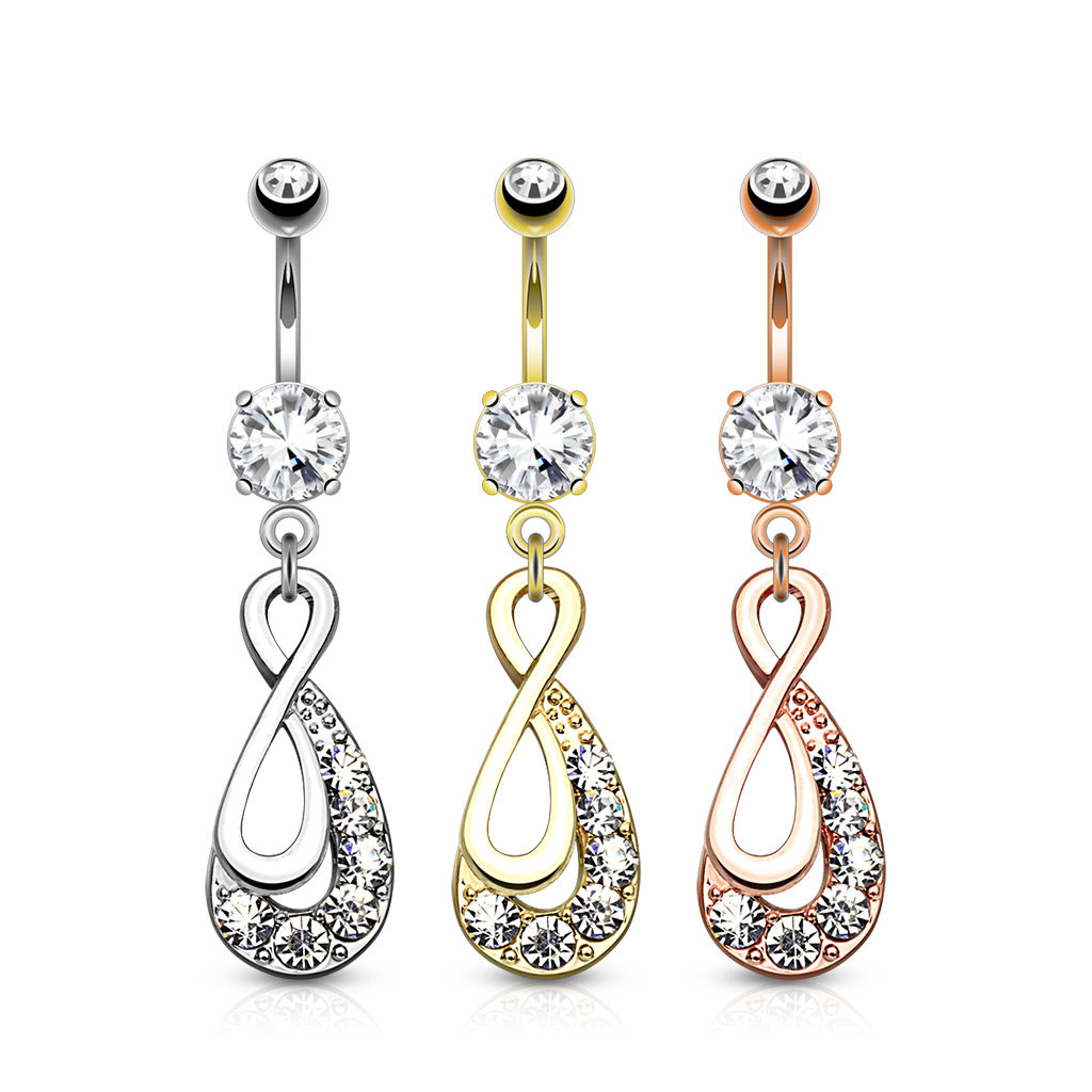 Bauchnabelpiercing Infinity - 3 Farben wählbar