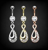Bauchnabelpiercing Infinity - 3 Farben wählbar