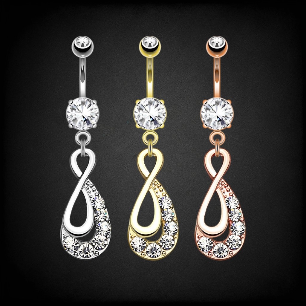 Bauchnabelpiercing Infinity - 3 Farben wählbar