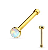 Nasenstecker mit Opal – Rosé, Silber, Gold