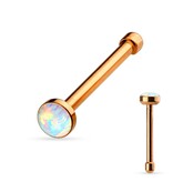 Nasenstecker mit Opal – Rosé, Silber, Gold