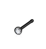 Nasenstecker mit Zirkonia – Rosé, Silber, Gold