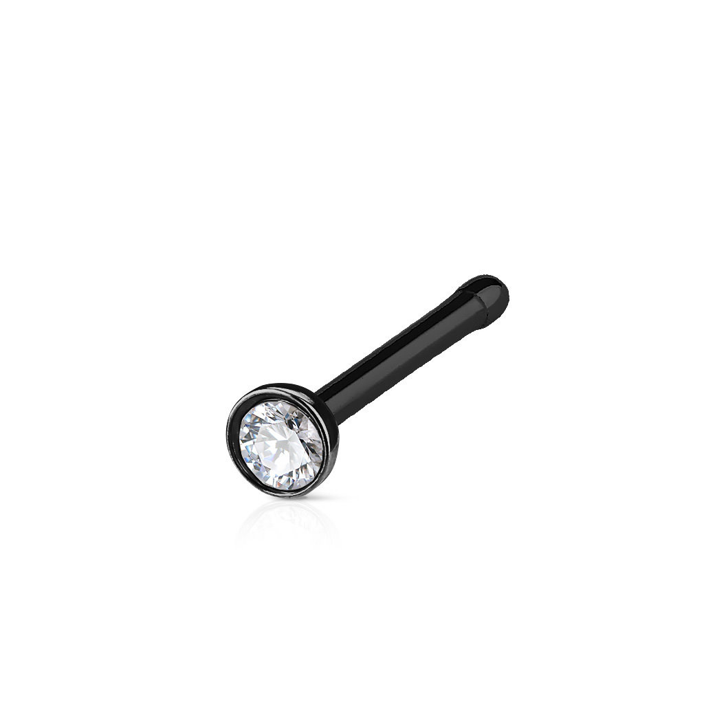 Nasenstecker mit Zirkonia – Rosé, Silber, Gold