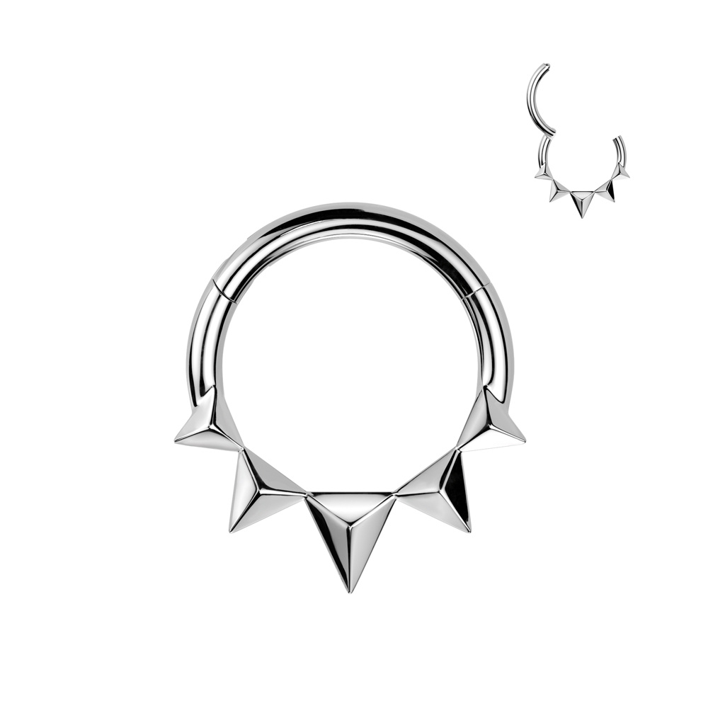 Septum Piercing Clicker mit Spitzen