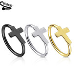 8 mm Nasenring mit Kreuz