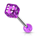 Zungenpiercing Würfel - 4 Farben