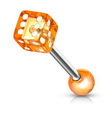 Zungenpiercing Würfel - 4 Farben