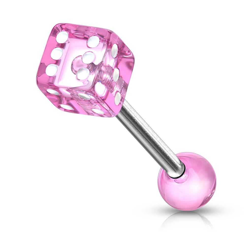 Zungenpiercing Würfel - 4 Farben