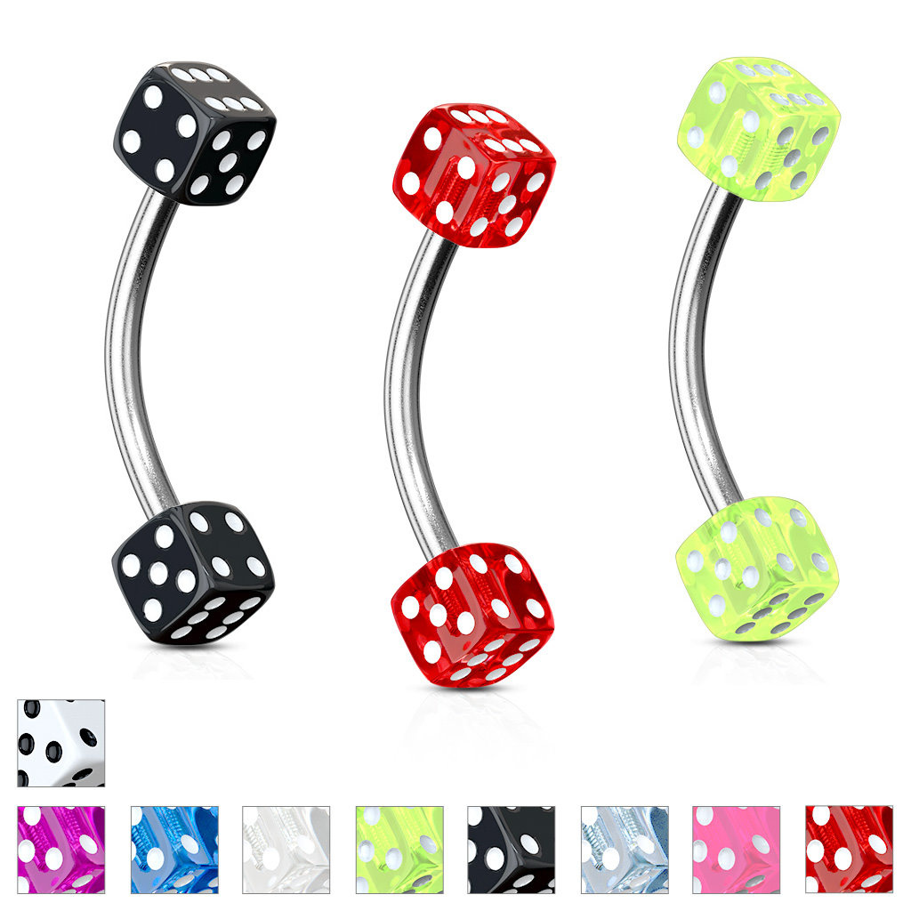 Augenbrauenpiercing Würfel