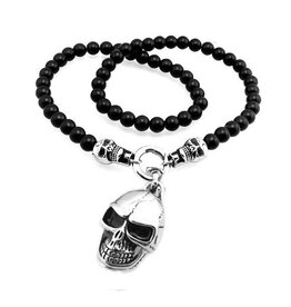 Bikerkette schwarz Totenkopf